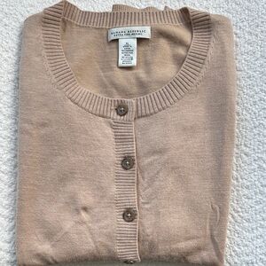 EUC Banana Republic Extra Fine Merino Tan Button-Up Cardigan // Size XL